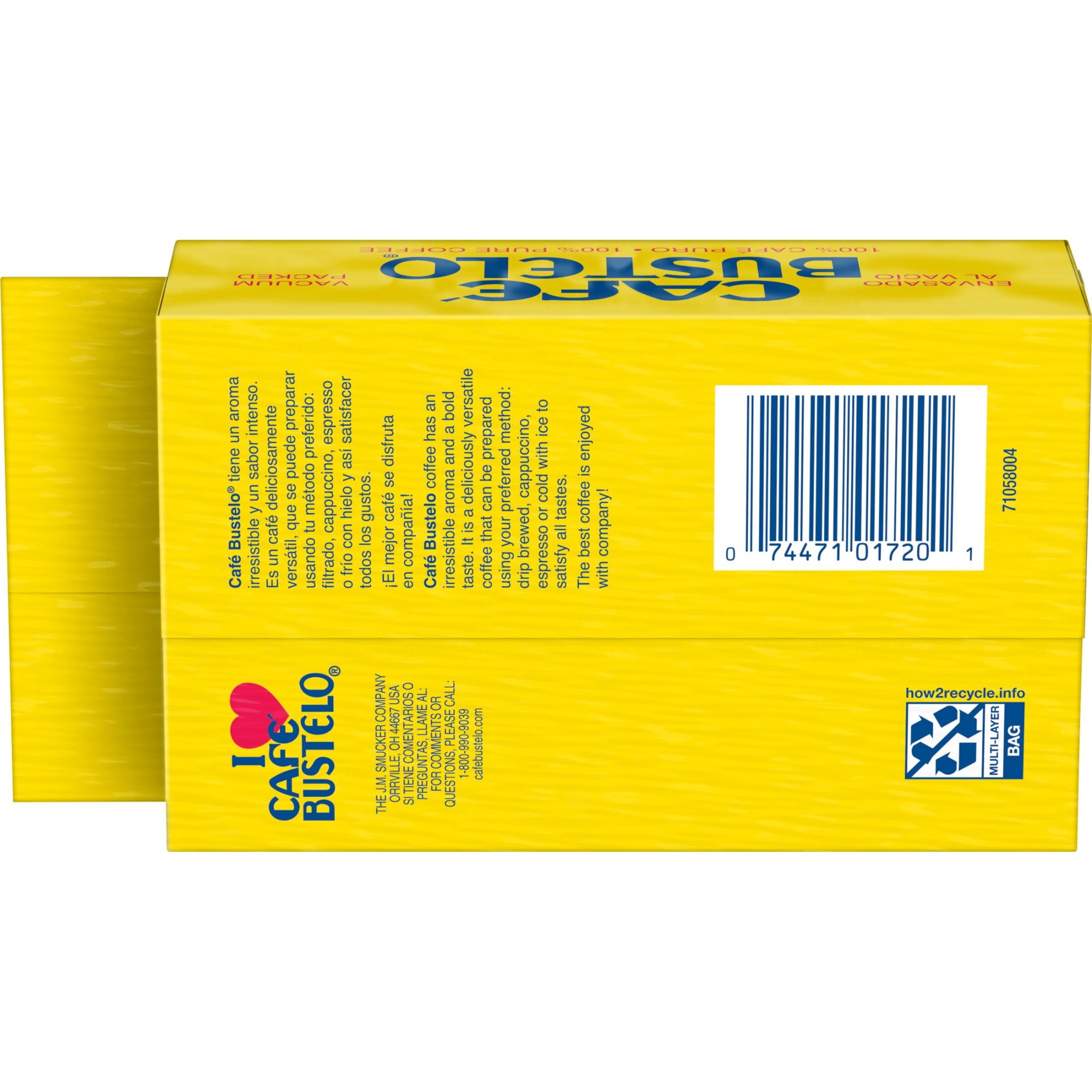 (12 pack) Cafe Bustelo, Espresso Style Dark Roast Ground Coffee, Vacuum Packed 10 oz Brick