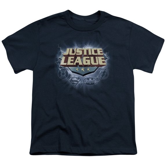 Justice League Of America Men's  Storm Logo T-shirt Navy