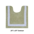 thumbnail image 3 of Better Trends 2 Piece Bathroom Rugs Set 100% Cotton Soft Water Absorbent Reversible Machine Washable Bathroom Floor Decor Toilet Base Contour Mat (17”x24”|20”x20”) Hotel Multi Collection - Sage/White, 3 of 6