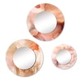 thumbnail image 2 of Designart "Apricot Clouds Infusion Abstract IV" Abstract Round Mirror Set of 3 - Modern Pink Round Office Wall Mounted Mirror Set, 2 of 5