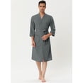 thumbnail image 2 of Albornoz tipo gofre Lars Amadeus para hombre gris XS, 2 of 5
