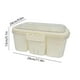 thumbnail image 3 of Recipiente Grande para Snacks con Tapa y Asa | Caja Transparente para Guardar Frutas, Dulces, Frutos Secos y Verduras | 32 X 24 X 13 Cm | Plástico Blanco | 1 Unidad, 3 of 6