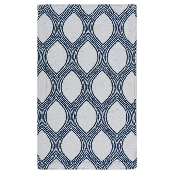 Rugsmith Navy Machine Woven Leslie Anti-Fatigue Kitchen Mat, 20" x 36"