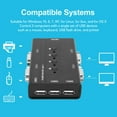 thumbnail image 4 of Conmutador VGA KVM, Switch USB VGA KVM Compartir 1 Pantalla 3 Dispositivos Control USB de Botón de Panel Pequeño Para Teclado, 4 of 7