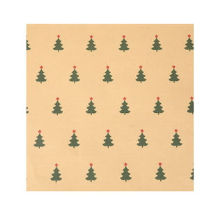 Holiday Time Santa Face Kraft Wrapping Paper, Traditional, Christmas,  Brown, Red, White, 30 Wide