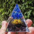 thumbnail image 1 of Mini pirámide de cristal natural, generador de energía, cuarzo, amatista, curación espiritual, cristal, chakra, pirámide de resina, 1 of 6