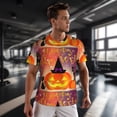 thumbnail image 3 of Wukai Halloween Print Men's Short-Sleeved Mesh T-Shirt,Quick-Dry Short Sleeve Workout T-Shirt-X-Large, 3 of 8