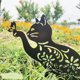 thumbnail image 3 of Estatuilla de gato de metal, estatua decorativa de silueta de gato de hierro, adorno para decoración de jardín de granja de patio (28x31cm) TUNC Sencillez, 3 of 4