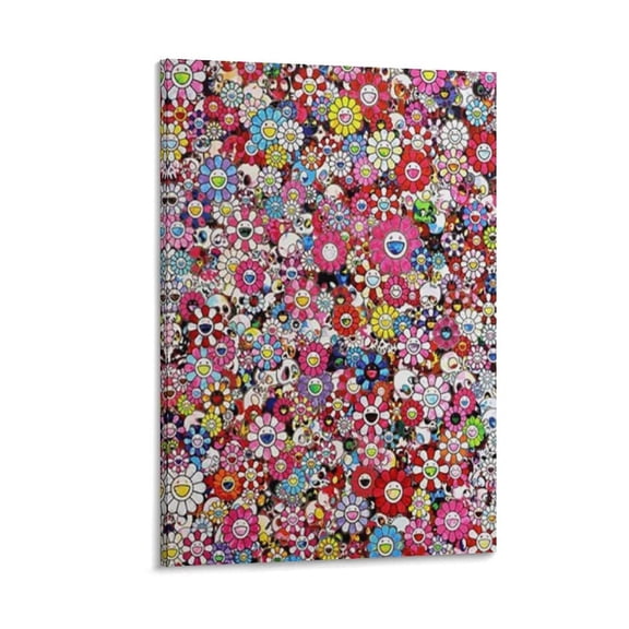 Takashi Murakami Poster Flowers Bloom Poster Cool Artworks Painting Wall Art Canvas Prints Hanging Picture Home Decor Posters Gift 12x18inch(30x45cm)