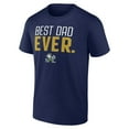 thumbnail image 2 of Men's Navy Notre Dame Fighting Irish Best Dad Ever T-Shirt, 2 of 3