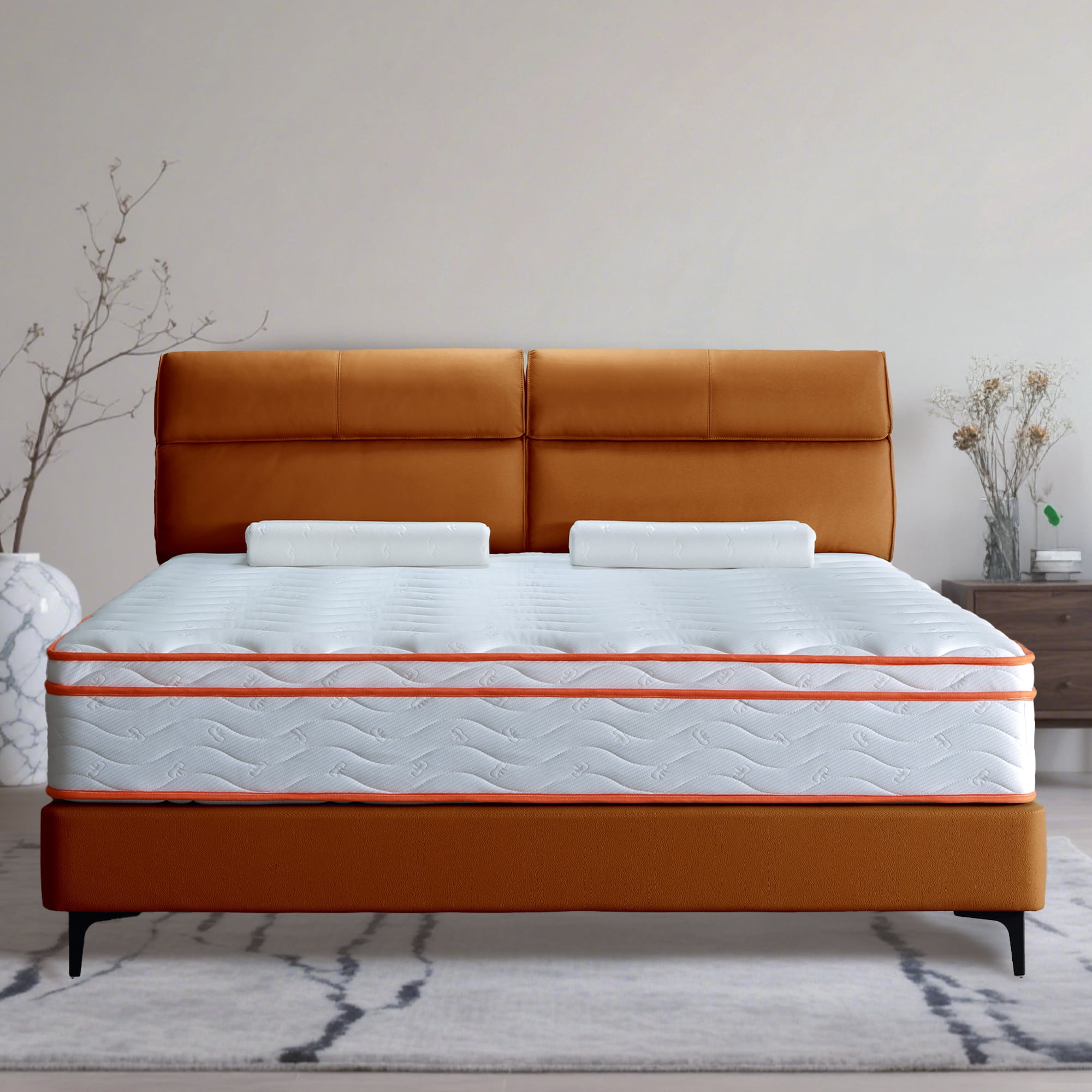 Miniyam Hybrid Memory Foam Mattress in a Box, 10" Medium Firm Support, Twin XL