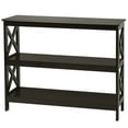 thumbnail image 2 of Resenkos 3-Tier Console X-Design Sofa Side Accent Table-Espresso, Narrow Console Table, Entryway Hall Table with Shelves for Foyer & Entry Spaces, 2 of 7