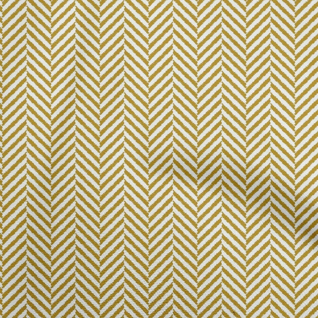 oneOone Rayon Dark Mustard Fabric Check Sewing Material Print Fabric By The Yard 56 Inch Wide