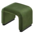 thumbnail image 5 of Koda Performance Velvet Waterfall Stool in Black Moss Green, 5 of 10