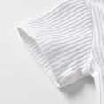 thumbnail image 5 of Newborn Baby Boy Clothes Ribbed Knitted Cotton Short Sleeve Romper +Pants Solid Color Summer Outfits White 6-9 Months, 5 of 6