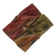 thumbnail image 4 of Women Boho Wide Headbands Criss Cross Headband Tie Dye Knotted Head Wrap Bandana Elastic Hairbands Hair Accessories, 4 of 8