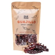OLÉ RICO - Dried Guajillo Chiles Peppers 4 oz - Natural and Premium. Great For Mexican Recipes Like Mole, Tamales, Salsa. Resealable Kraft Bag