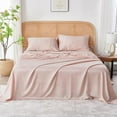 thumbnail image 2 of Sijo AiryWeight Tencel Sheet Set, 100% Lyocell Derived from Eucalyptus, Buttery Soft, Architectural Digest 2022 Best Cooling Sheets Winner, 1 Top Sheet Only (Blush, Full/Queen), 2 of 4