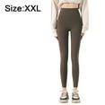thumbnail image 2 of High Waist Leggings for Women - Warm Pants Tummy Control Yoga Running Tights-Brown for 15 ℃ to 25 ℃ - XXL, 2 of 6