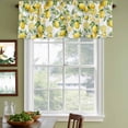 thumbnail image 3 of 2 Pack Valances for Window, Lemon Short Curtains for Kitchen Bedroom Living Room, Yellow Fruits Summer Watercolor Botanical Leaf Plant Rod Pocket Small Window Treatment Valance Drapes 42 x 18 Inch, 3 of 8