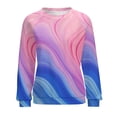 thumbnail image 7 of Sweatshirt For Womens Crewneck Colorful Marble Pattern Hoodies Teen Girls Cute, 7 of 7