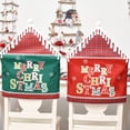 thumbnail image 3 of Advancent Cubierta de silla de Navidad con letras en inglés, accesorios de boda, funda para muebles, forma de sombrero de rejilla, funda plegable, arreglo Kits de decoración para fiestas Rojo Advancent  HA069386-02, 3 of 6
