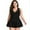 Black, variant on Women's Plus Size Swimsuits Shaping Body One Piece Swim Dresses Belly Closed Swimsuit Print Swimwear