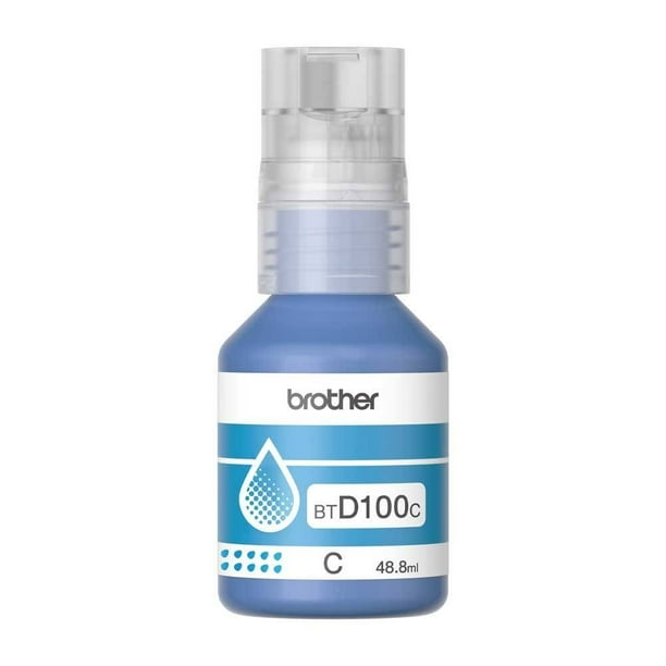 Botella de tinta Brother color Cian BTD100C
