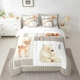 thumbnail image 2 of Erosebridal Cute Polar Bear Deer Fox Bed in a Bag Twin Size, Woodland Animal Bed Set, Cartoon Wildlife Buffalo Bed Sheets Setp with Comforter, Ultra Soft Bedroom Decor, Reversible 7 Pieces, 2 of 5