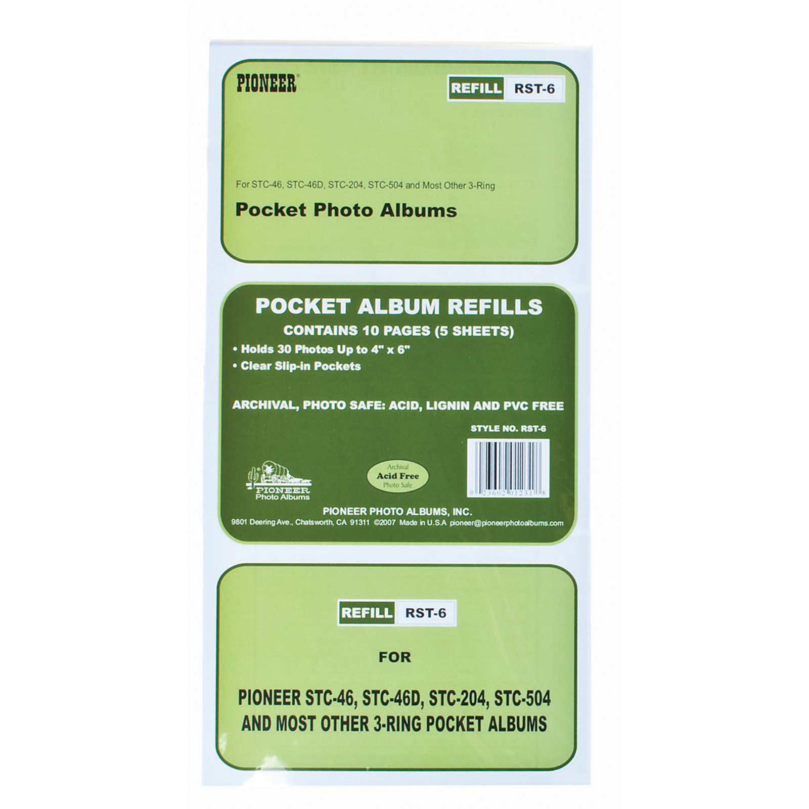 Pocket Photo Album Refills 3 Ring, Clear, 30 Pockets 1 Pkg Walmart