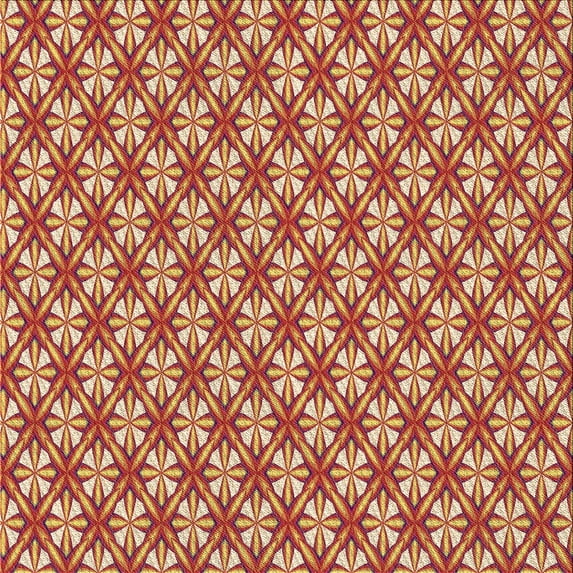 Ahgly Company Indoor Square Patterned Yellow Orange Area Rugs, 5' Square