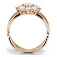 thumbnail image 3 of TS586 - Rose Gold 925 Sterling Silver Ring with AAA Grade CZ in Clear, 3 of 5