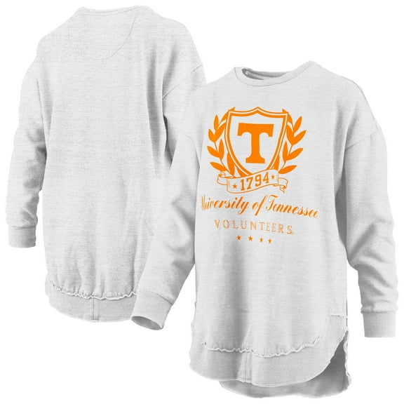 Women's Pressbox Heather Gray Tennessee Volunteers Field Day Melange Poncho Pullover Sweatshirt
