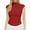 Red, variant on Essentials Womens Camisole Tank Tops Semi High Neck Solid Color Girl Style Vest Summer Y2K Going Out Basic Cami Shirt