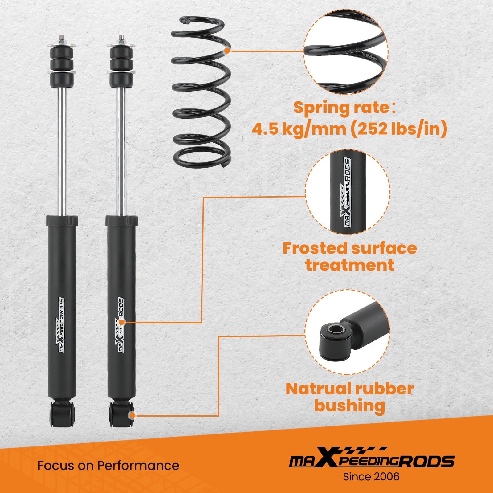 Maxpeedingrods 3" Lift Kit For Toyota 4Runner 03-09 FJ Cruiser 07-14 Struts Shocks Coil Springs