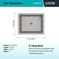 thumbnail image 4 of 19" Rectangle Quartz Vanity Bathroom Sink, Galaxy Concrete Drop-In Sink, Undermount Bathroom Sink, Granite Vanity Basin by Lexicon Platinum LP-V330-C, 4 of 6