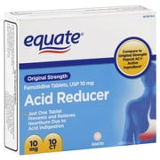 Equate Original Strength 10mg Acid Reducer Tablets, 10ct