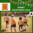 thumbnail image 4 of Ball-Themed Kids' Party Drawstring Backpack Pouch Polyester Birthday Gift Bag, 4 of 6