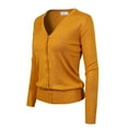 thumbnail image 2 of Made by Olivia Women's Classic Button Down Long Sleeve V-Neck Soft Knit Sweater Cardigan, 2 of 6