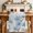 Blue, variant on Grey Flowers Table Runner 72 Inches, Spring Watercolor Botanical Floral Leaf Plant Bed Runner Dresser Scarves Tabletop for Indoor Outdoor Parties/Ceremony/Banquet, 18" x 72"