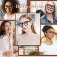 thumbnail image 2 of Gafas de lectura EASY READ, retro, redondas, azul, bloque de luz +1,75, 2 of 6