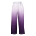 thumbnail image 4 of Jxximdong Cargo Pants for Women, Gradient Printed Loose Pocket Patchwork Casual Pants, Purple Womens Casual Trousers, 4 of 5