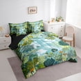 thumbnail image 3 of Manfei Botanical Plants 7pcs Bedding Comforter Set for Children Kids Teens,Watercolor Trees Queen Bedding Sets Super Cozy,Jungle Woodland Queen Sheet Sets,Lightweight Room Decor,Reversible, 3 of 8