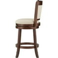 thumbnail image 4 of Weston Home Cherry Finished Padded Swivel Counter Height Stool, Beige Linen, 4 of 5