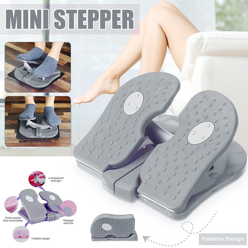 Mini Stepper Pour Exercice à Domicile - Hauteur Réglable (Gris) - Neuf