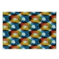 thumbnail image 3 of Modern Cutting Board, Watercolor Drawing of Circular Bold Ring Shapes Vibrant Flow Macro Display, Decorative Tempered Glass Cutting and Serving Board, Small Size, Orange Blue, by Ambesonne, 3 of 5