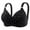 Black, variant on Wireless Bras for Women Plus Size Floral Print Padded Bra Full Coverage No Underwire Adjustable Support Sleep Bra