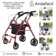 thumbnail image 2 of Andafacil Rollator 2 en 1 Portátil Andadera y Silla de Traslado, 2 of 2