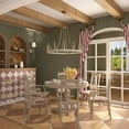 thumbnail image 3 of ACROMA  12-light Farmhouse Modern Wagon Wheel Chandelier Candle Dining Room Lighting - 34'' FrenchAsh, 3 of 5