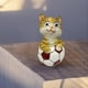 thumbnail image 1 of Estatuilla de gato, estatua Solar para jardín, escultura decorativa de resina impermeable, adorno de patio para , balcón, paisaje, patio, césped, 1 of 6